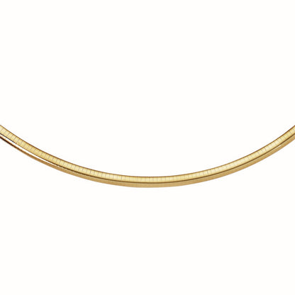 6mm 14k Yellow Gold Classic Omega Style Chain