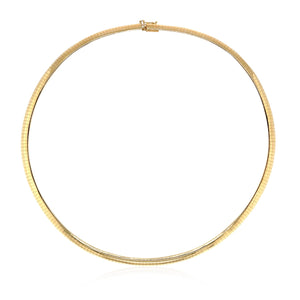 6mm 14k Yellow Gold Classic Omega Style Chain