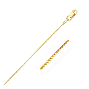 1.0mm 10k Yellow Gold Wheat Chain