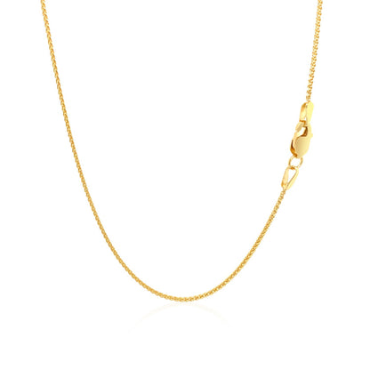 1.0mm 10k Yellow Gold Wheat Chain