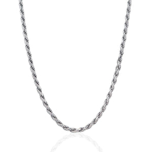 3.6mm Sterling Silver Diamond Cut Rope Style Chain