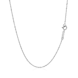 0.8mm 14k White Gold Singapore Chain