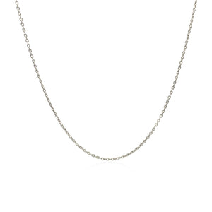 0.97mm 14k White Gold Oval Cable Link Chain