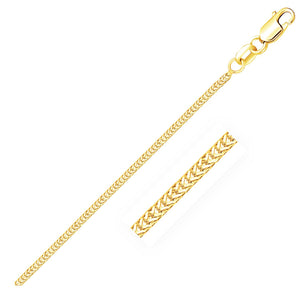 1.0mm 14k Yellow Gold Foxtail  Chain