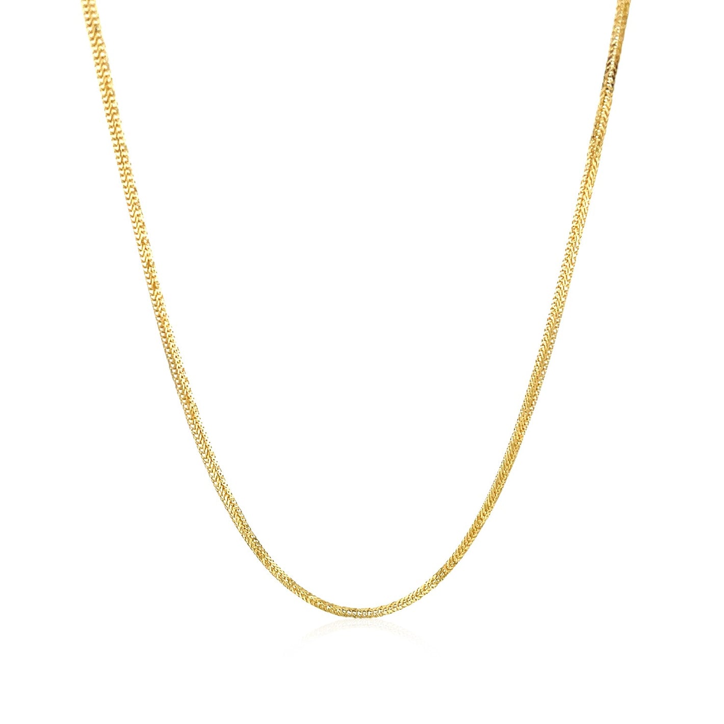 1.0mm 14k Yellow Gold Foxtail  Chain