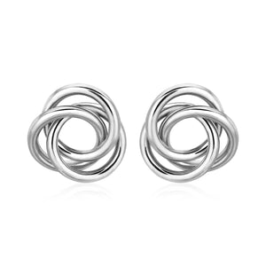 Sterling Silver Polished Open Love Knot Earrings