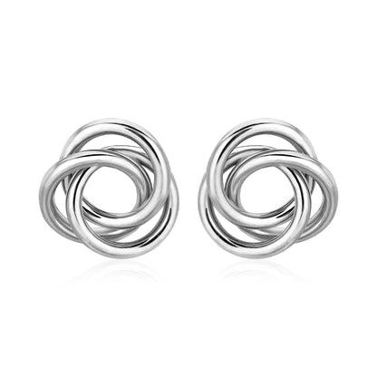 Sterling Silver Polished Open Love Knot Earrings