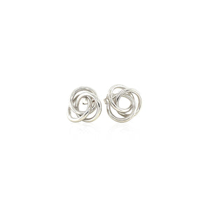 Sterling Silver Polished Open Love Knot Earrings