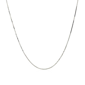 0.6mm 14k White Gold Adjustable Box Chain