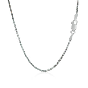 1.1mm 14k White Gold Classic Box Chain