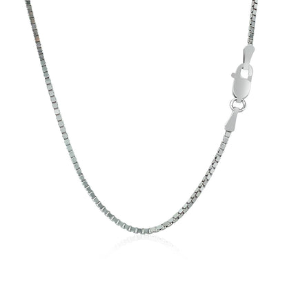 1.1mm 14k White Gold Classic Box Chain