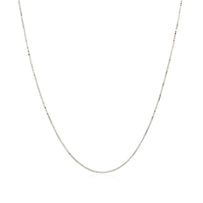 0.45mm 10k White Gold Classic Box Chain