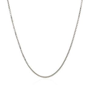 1.1mm Sterling Silver Rhodium Plated Box Chain