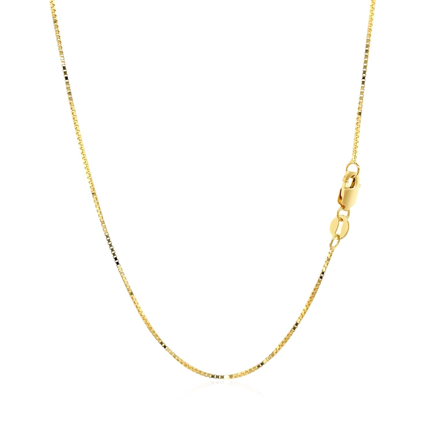 0.7mm 14k Yellow Gold Classic Box Chain