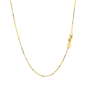 0.7mm 14k Yellow Gold Classic Box Chain