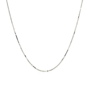 0.7mm 14k White Gold Adjustable Box Chain