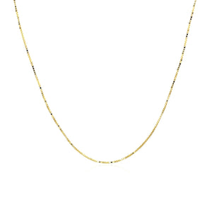 0.6mm 18k Yellow Gold Box Chain