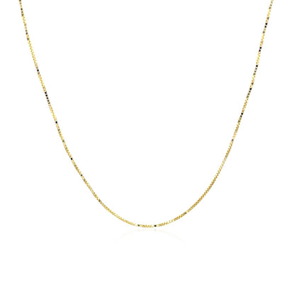 0.6mm 18k Yellow Gold Box Chain