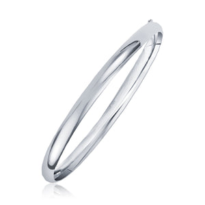 6.0mm Classic Bangle in 14k White Gold