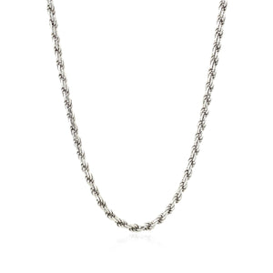 2.9mm Sterling Silver Diamond Cut Rope Style Chain