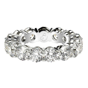 5 cttw Round Cut Lab Grown Diamond Eternity Ring in 14k White Gold (FG/VS2)