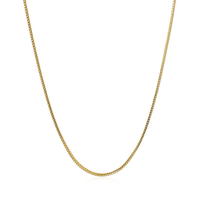 0.9mm 14k Yellow Gold Franco Chain