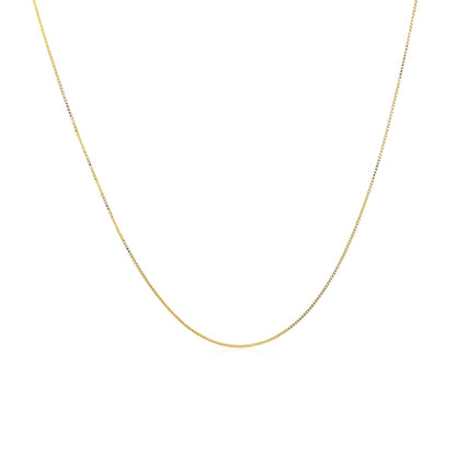 0.4mm 14k Yellow Gold Classic Box Chain