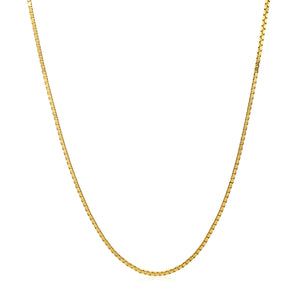 1.1mm 14k Yellow Gold Adjustable Box Chain