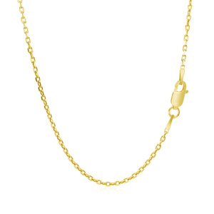 1.5mm 14k Yellow Gold Diamond Cut Cable Link Chain