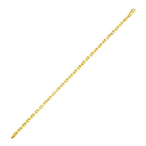 2.5mm 14k Yellow Gold French Cable Link Chain