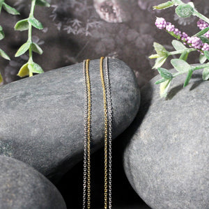 1.1mm 14k Two-Tone Double Strand Cable Pendant Chain