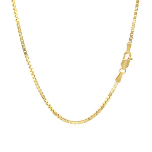 1.4mm 14k Yellow Gold Classic Box Chain