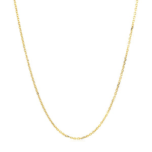 1.1mm 18k Yellow Gold Cable Chain