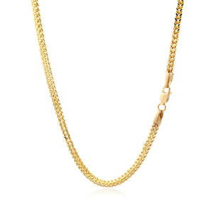 3.3mm 14k Yellow Gold Light Weight Wheat Chain