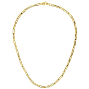 4.2mm 10K Yellow Gold Lite Paperclip Chain