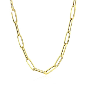 4.2mm 10K Yellow Gold Lite Paperclip Chain