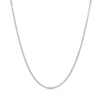 1.1mm 14k White Gold Diamond Cut Cable Link Chain