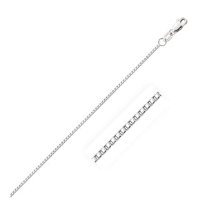 1.0mm 14k White Gold Octagonal Box Chain