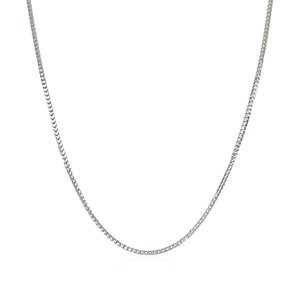 0.9mm 14k White Gold Franco Chain