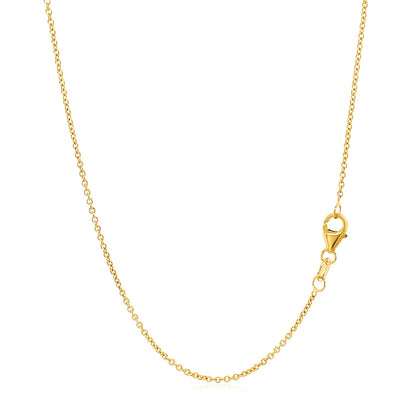 1.2mm 14k Yellow Gold Round Cable Link Chain