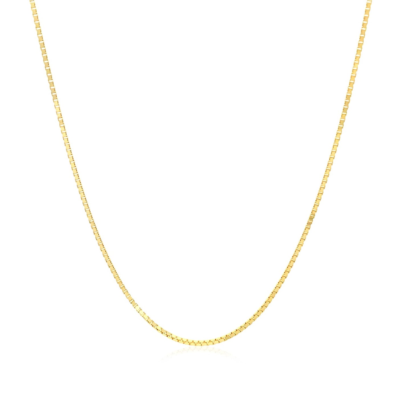 0.8mm 10k Yellow Gold Classic Box Chain