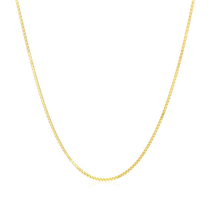 0.8mm 10k Yellow Gold Classic Box Chain