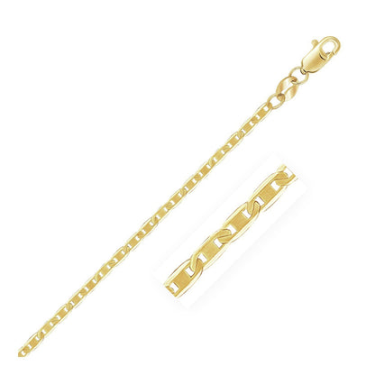 1.7mm 14k Yellow Gold Mariner Link Chain