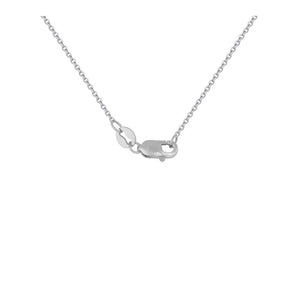 14k White Gold Double Infinity Diamond Pendant Necklace