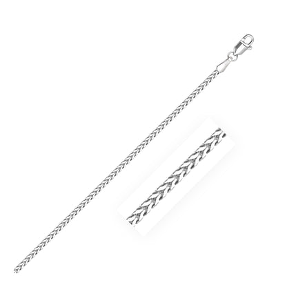 1.6mm 18k White Gold Franco Chain