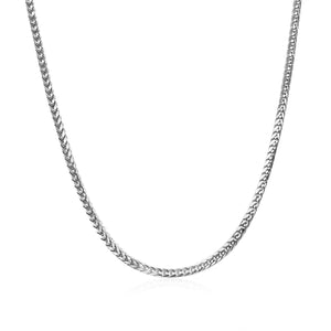 1.6mm 18k White Gold Franco Chain