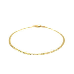 1.7mm 10k Yellow Gold Mariner Link Bracelet