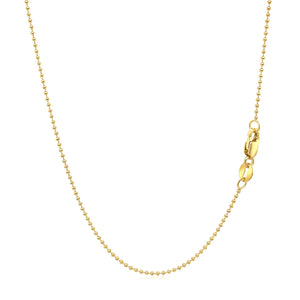 1.0mm 14k Yellow Gold Bead Chain