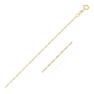 0.6mm 14k Yellow Gold Singapore Chain