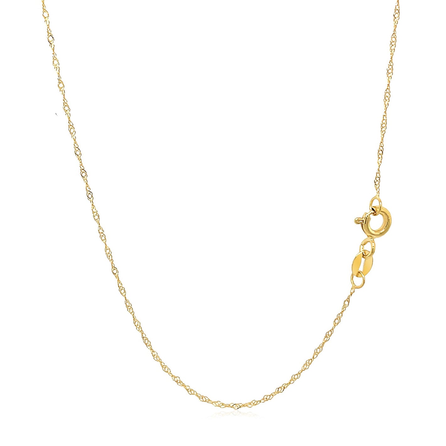 0.6mm 14k Yellow Gold Singapore Chain